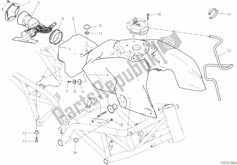 Toutes les pièces pour le Réservoir D'essence du Ducati Hypermotard 950 Thailand 2020